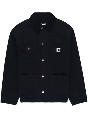 Carhartt WIP logo-patch cotton shirt jacket - Black