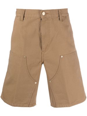 Carhartt WIP logo-patch cotton shorts - Brown