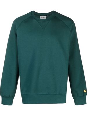 Carhartt WIP logo-patch crew neck sweatshirt - Green