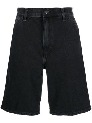Carhartt WIP logo-patch denim cargo shorts - Black