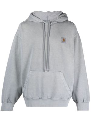 Carhartt WIP logo-patch drawstring hoodie - Grey