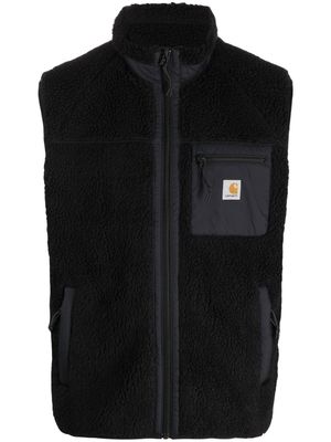 Carhartt WIP logo-patch fleece gilet - Black