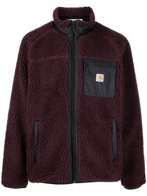 Carhartt WIP logo-patch fleece jacket - Purple