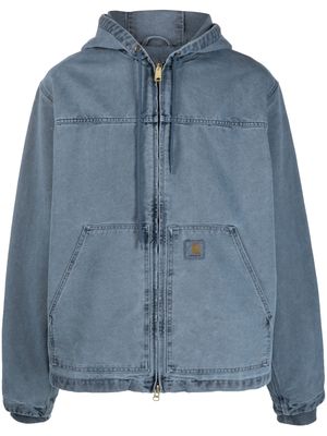 Carhartt WIP logo-patch hooded jacket - Blue