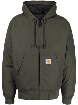 Carhartt WIP logo-patch hooded jacket - Green