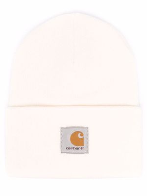 Carhartt WIP logo-patch knitted beanie - Neutrals