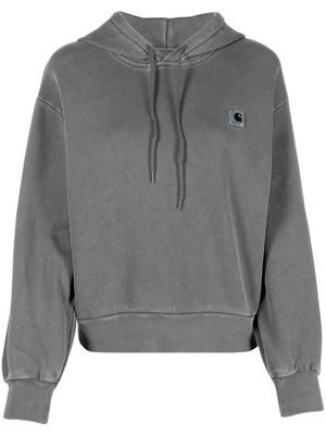 Carhartt WIP logo-patch long-sleeve hoodie - Grey