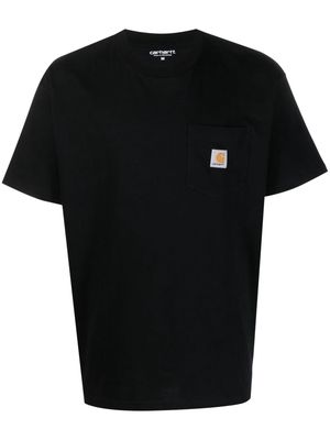 Carhartt WIP logo-patch organic-cotton T-shirt - Black
