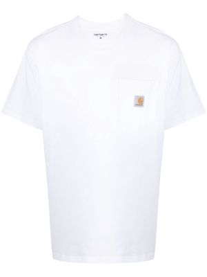 Carhartt WIP logo-patch organic-cotton T-shirt - White