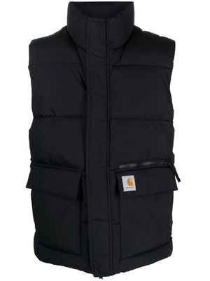 Carhartt WIP logo-patch quilted gilet - Black