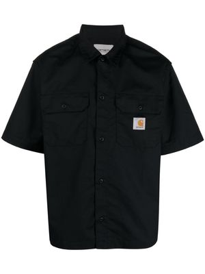 Carhartt WIP logo-patch short-sleeve shirt - Black
