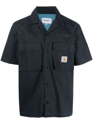 Carhartt WIP logo-patch short-sleeve shirt - Blue