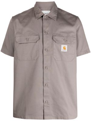 Carhartt WIP logo-patch short-sleeved shirt - Grey
