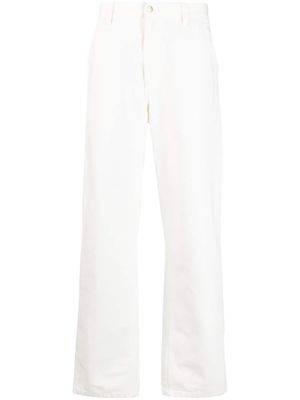 Carhartt WIP logo-patch straight-leg denim jeans - White