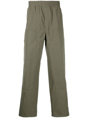 Carhartt WIP logo-patch straight-leg trousers - Green