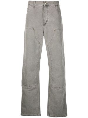 Carhartt WIP logo-patch straight-leg trousers - Grey