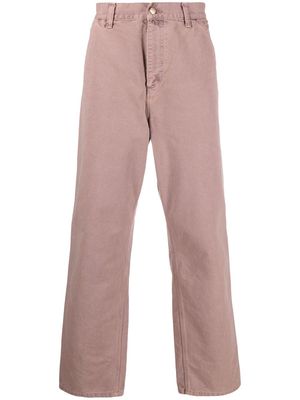 Carhartt WIP logo-patch straight leg trousers - Purple