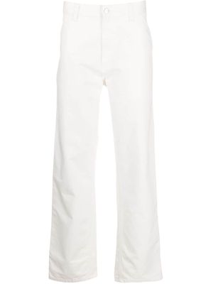 Carhartt WIP logo-patch straight trousers - White