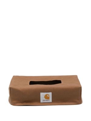 Carhartt WIP logo-patch tissue box cover - Brown