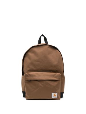 Carhartt WIP logo-patch zip-up backpack - Brown