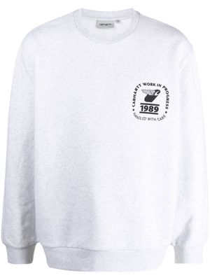Carhartt WIP logo-print cotton-blend sweatshirt - Grey