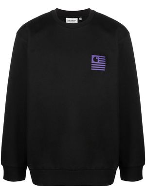 Carhartt WIP logo-print cotton sweatshirt - Black