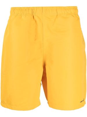 Carhartt WIP logo-print detail swim shorts - Yellow