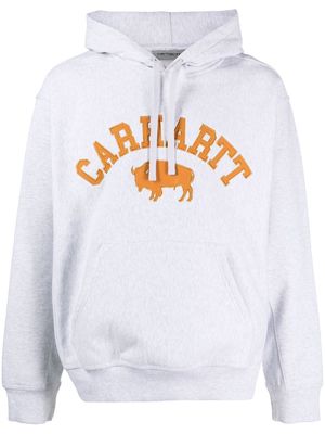 Carhartt WIP logo-print drawstring hoodie - Grey