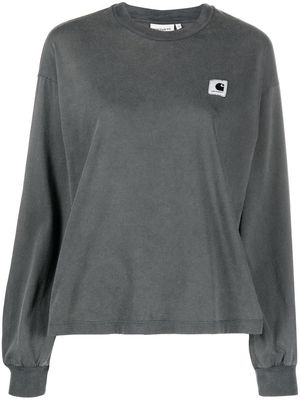 Carhartt WIP logo-print long-sleeve sweatshirt - Grey