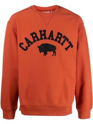Carhartt WIP logo-print long-sleeve sweatshirt - Orange