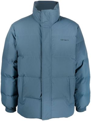 Carhartt WIP logo-print puffer jacket - Blue