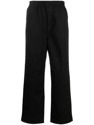Carhartt WIP logo-tag twill cotton trousers - Black