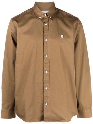 Carhartt WIP Madison embroidered-logo shirt - Brown
