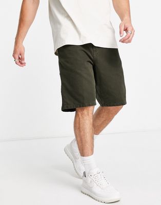 Carhartt WIP medley cord detailing shorts in khaki-Green