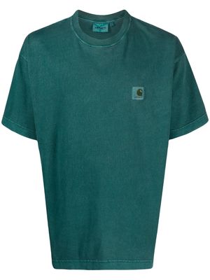 Carhartt WIP Nelson logo-patch short-sleeve cotton T-shirt - Green