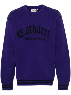 Carhartt WIP Onyx logo-jacquard jumper - Purple