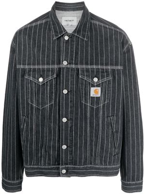 Carhartt WIP Orlean stripe-pattern denim jacket - Grey