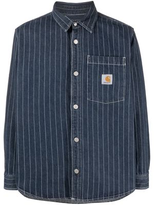 Carhartt WIP pinstriped cotton denim shirt - Blue