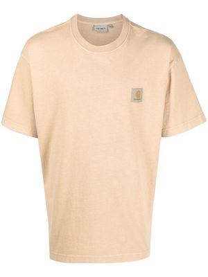 Carhartt WIP plain logo-patch cotton T-shirt - Neutrals