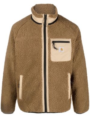 Carhartt WIP Prentis logo-patch fleece jacket - Brown