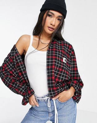 Carhartt WIP relaxed shirt in flannel check-Black
