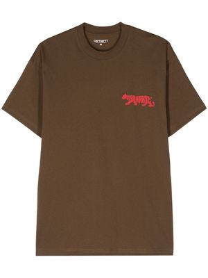 Carhartt WIP Rocky logo-print T-shirt - Brown