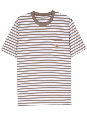 Carhartt WIP S/S Seidler Pocket cotton T-shirt - Neutrals