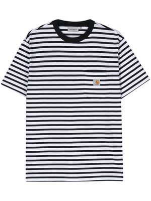 Carhartt WIP S/S Seidler striped T-shirt - White