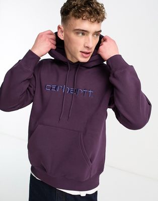 Carhartt WIP script hoodie in purple