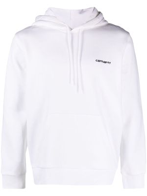 Carhartt WIP Script logo-embroidered hoodie - White