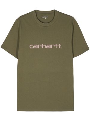 Carhartt WIP Script logo-print cotton T-shirt - Green