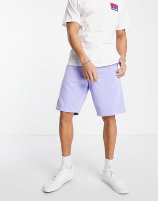 Carhartt WIP single knee shorts in washed blue