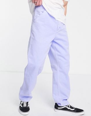 Carhartt WIP single knee worker pant in washed blue