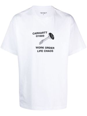 Carhartt WIP slogan-print cotton T-shirt - White